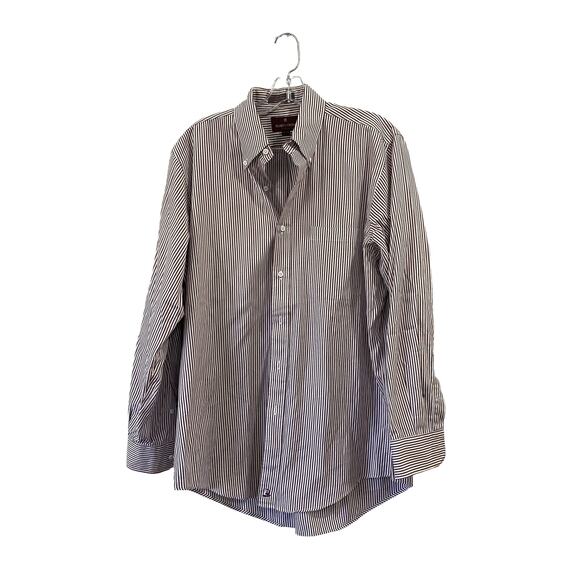 Nordstorm Classic button down in Red White 100% Cotton Size 15 1/2 - 33 M - Picture 1 of 9